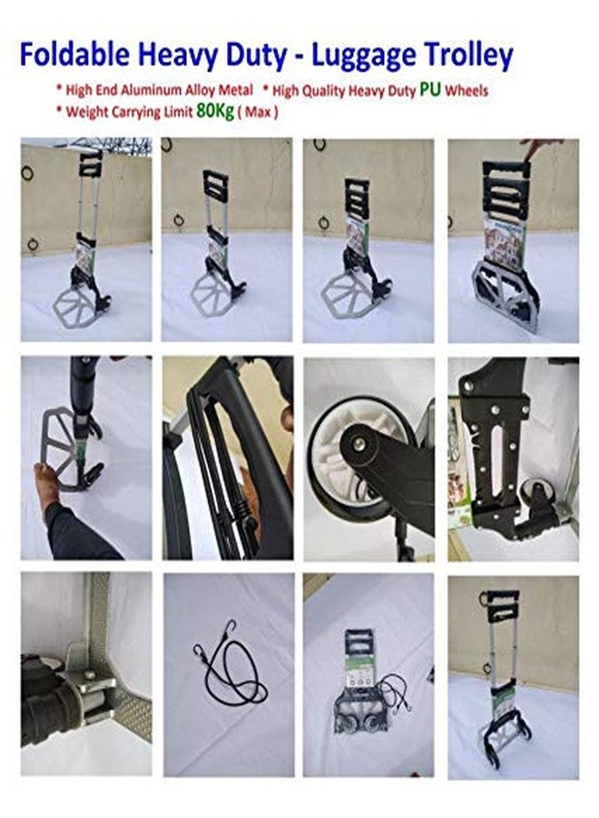 DASNDAS 80 kg Heavy Duty Sack Truck Folding Portable Hand Truck Hand Industrial Trolley - Image 5